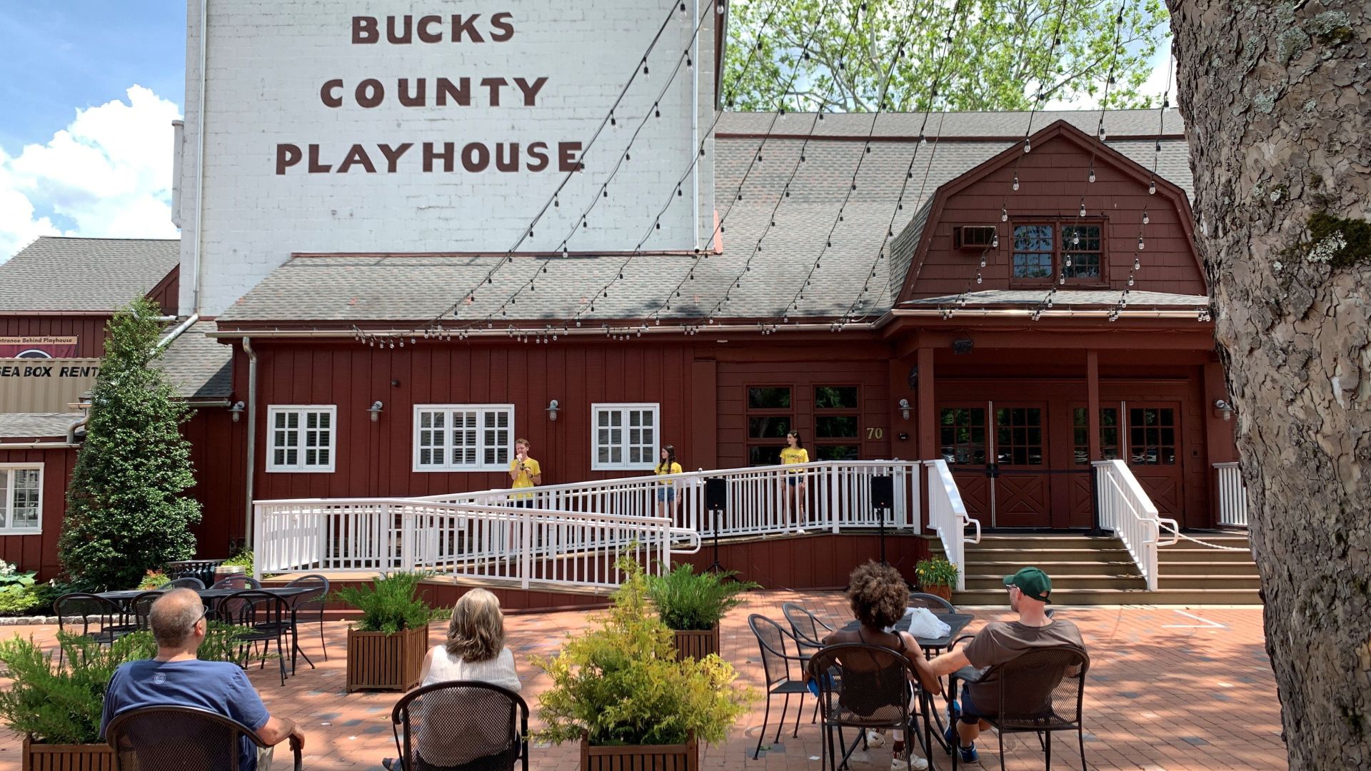 Bucks County Playhouse courtyard